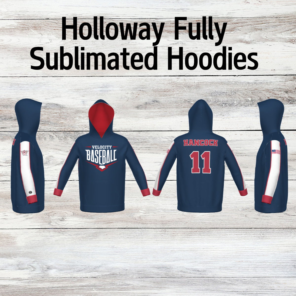 Macon Thunder Custom Hoodie — Fully Sublimated design example