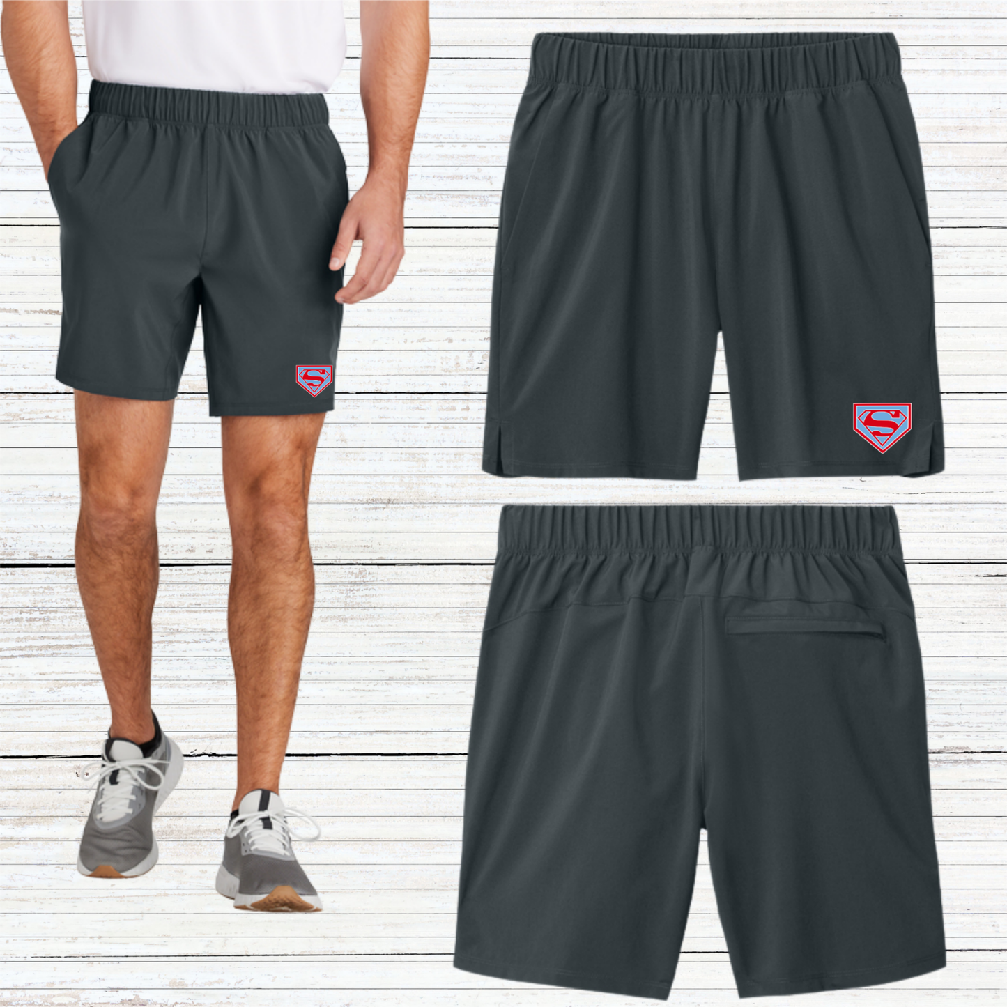 Mens Repeat Short 7"- Zippered Back Pocket -Showtime Baseball