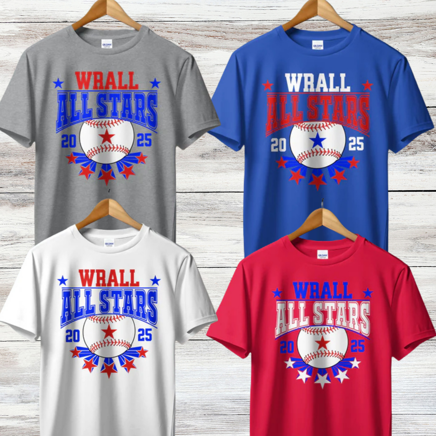 WRALL All Stars- Design 6- Short Sleeve or Tank All Colors