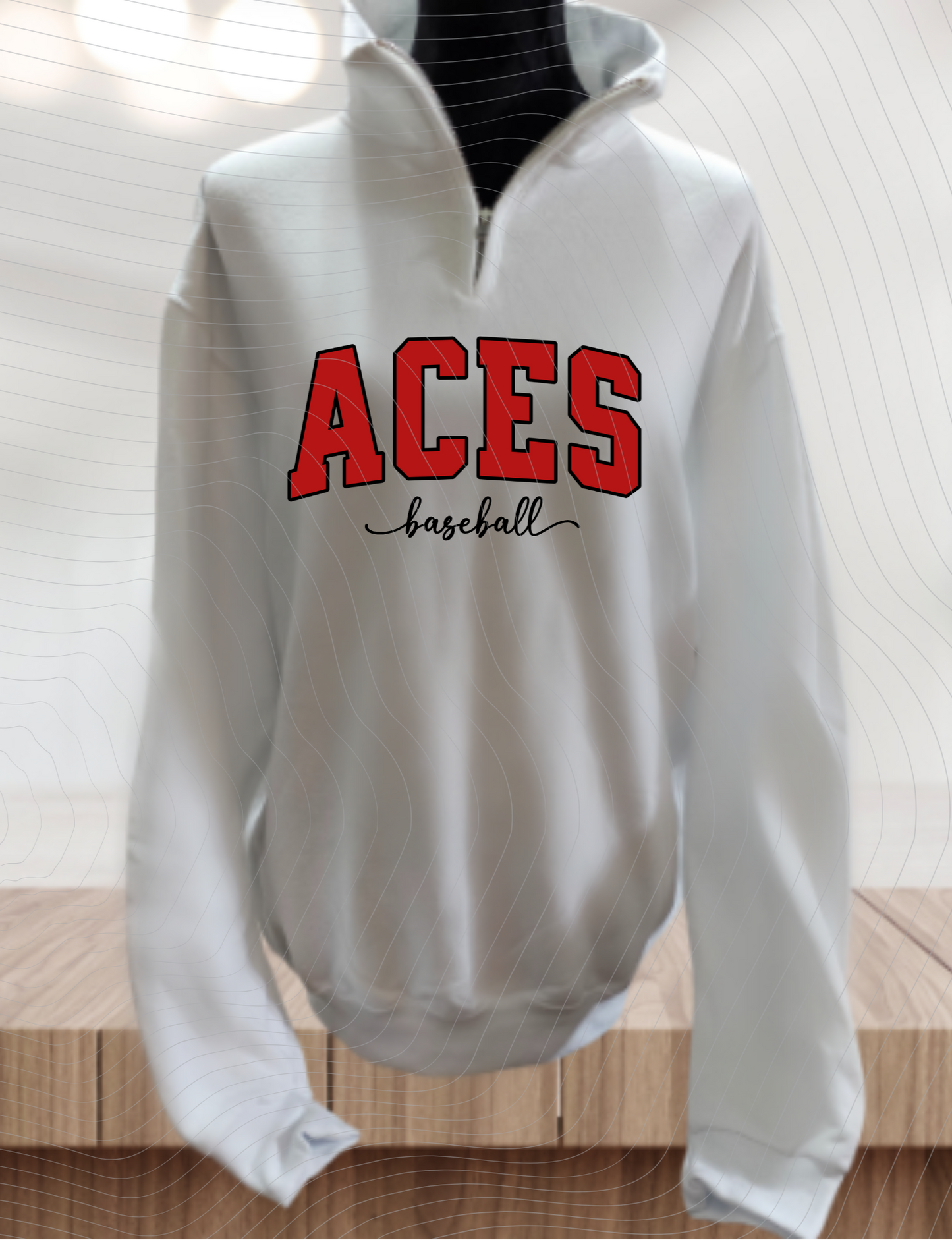 Aces- 1/4 Zip Fleece-Women Design