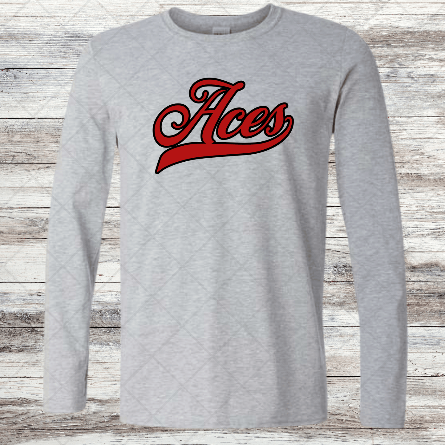 Aces- Design 3- Long Sleeve- Cotton or Dri-Fit