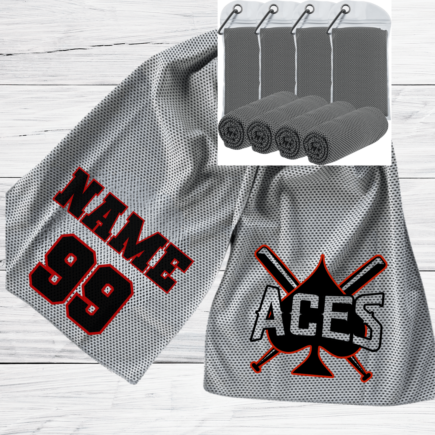 Aces- Custom Cooling Towel