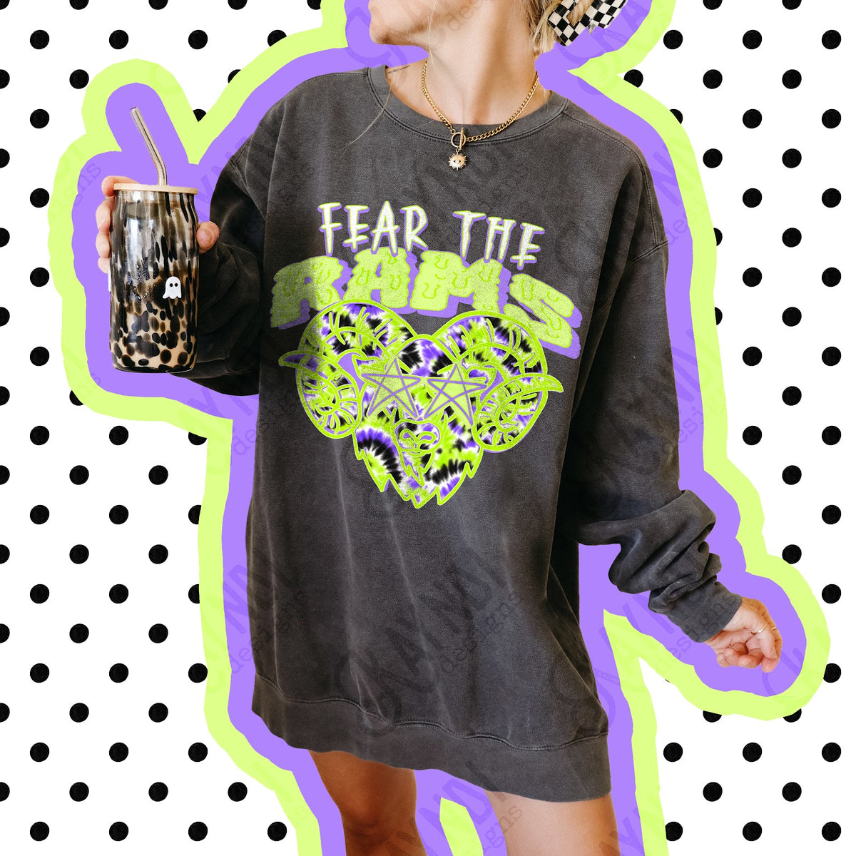 Fear the Rams 2 Top apparel mockup