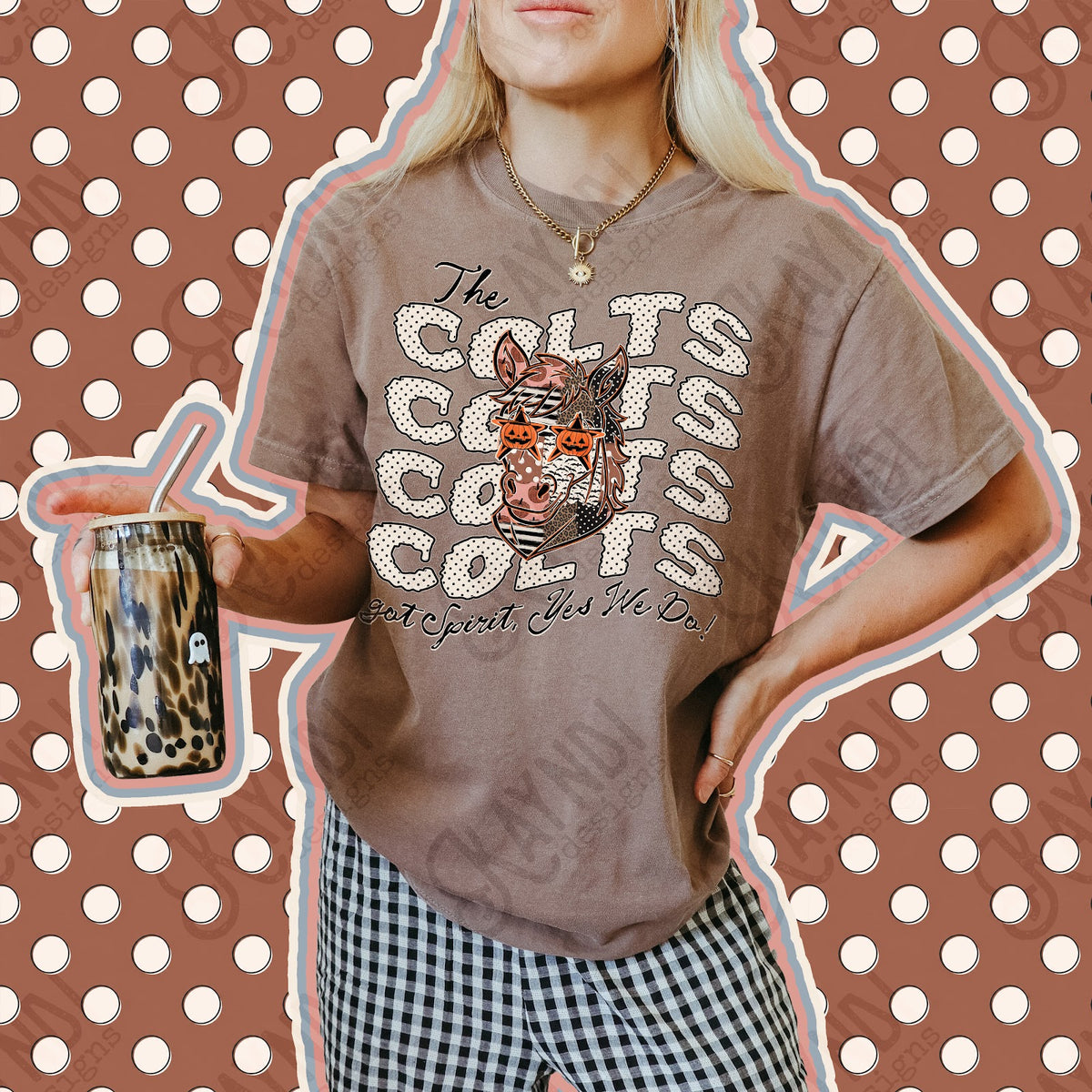 Patchwork Pumpkin Spirit Colts 2 Top