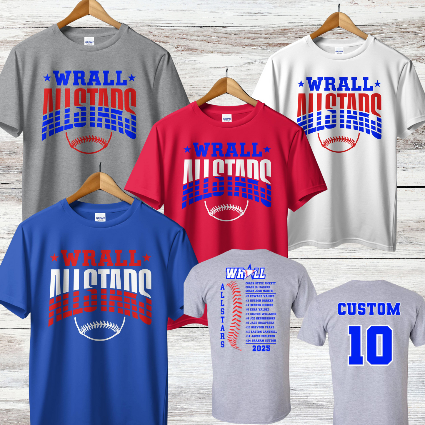 WRALL All Stars- Design 8- Short Sleeve or Tank All Colors