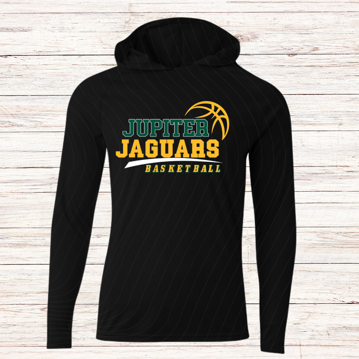 Jupiter Jaguars Basketball -Design C-Dri Fit Long Sleeve w/ Hood