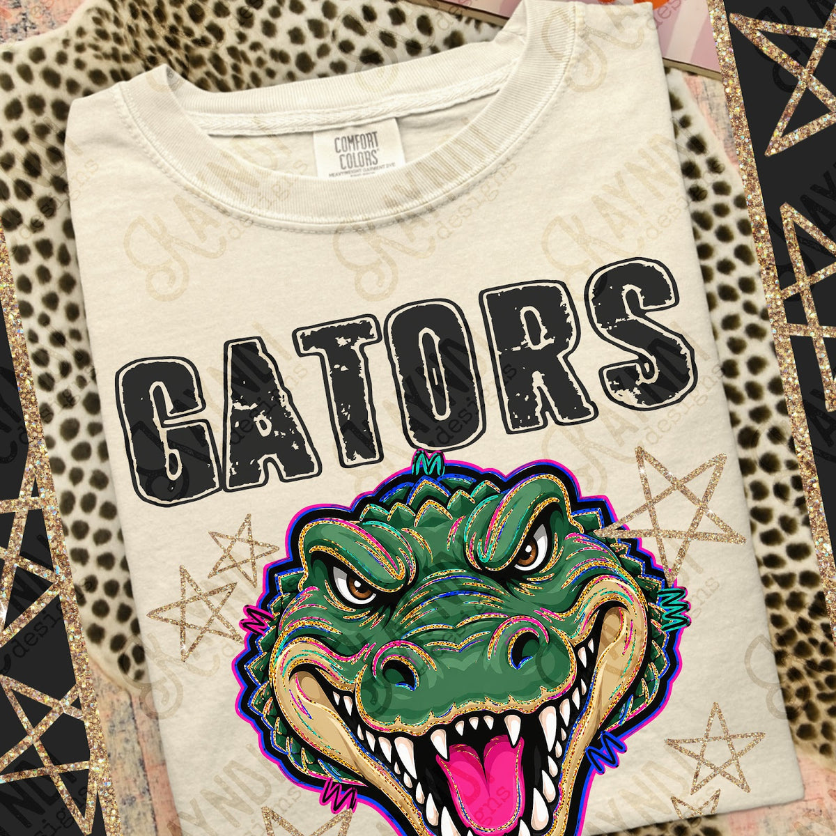 Grunge Varsity Gators Top