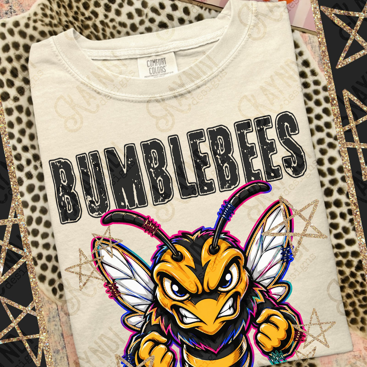 Grunge Varsity Bumblebees Top