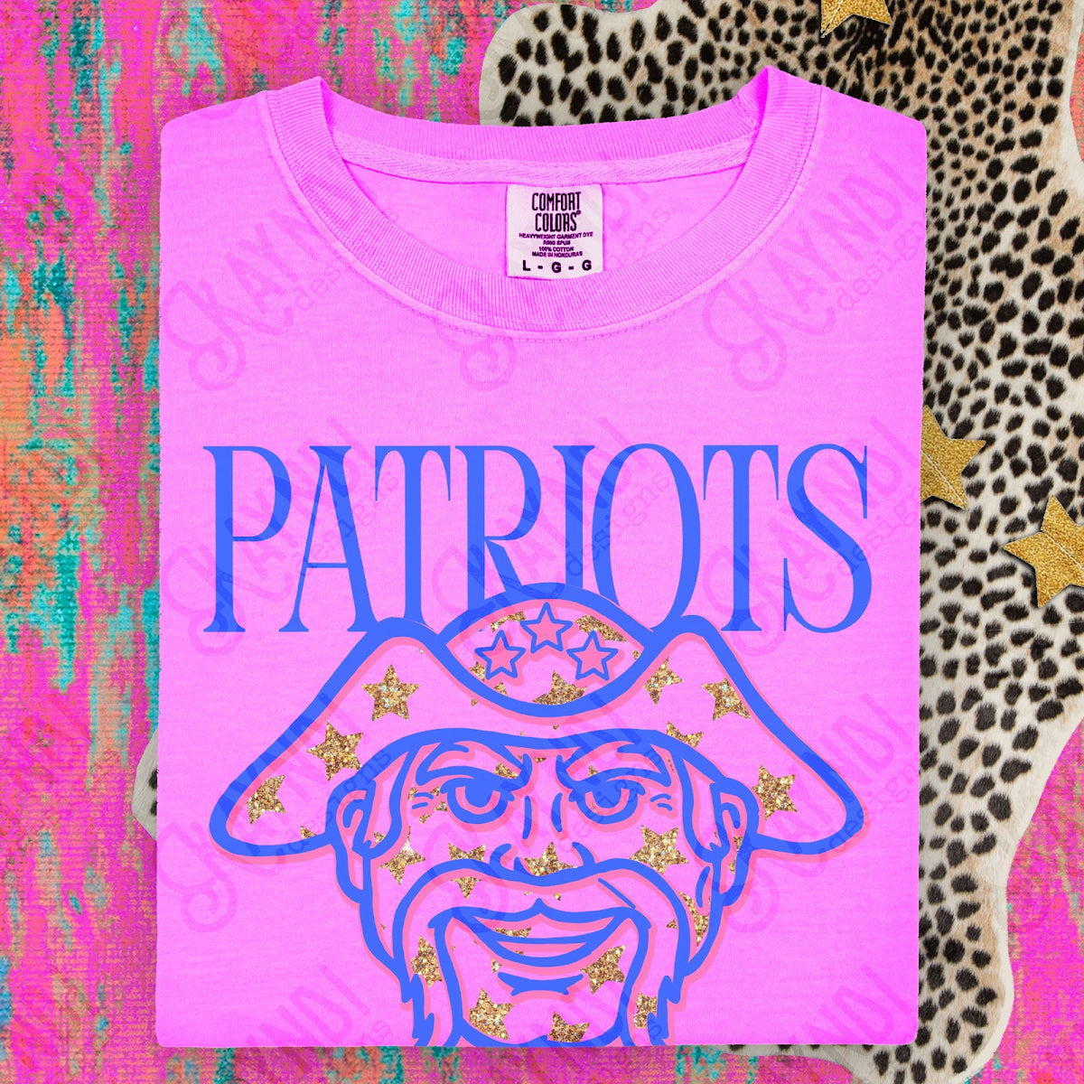 Glitter Star Mascots Patriots Top