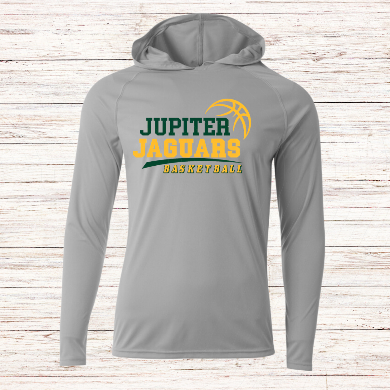Jupiter Jaguars Basketball -Design C-Dri Fit Long Sleeve w/ Hood