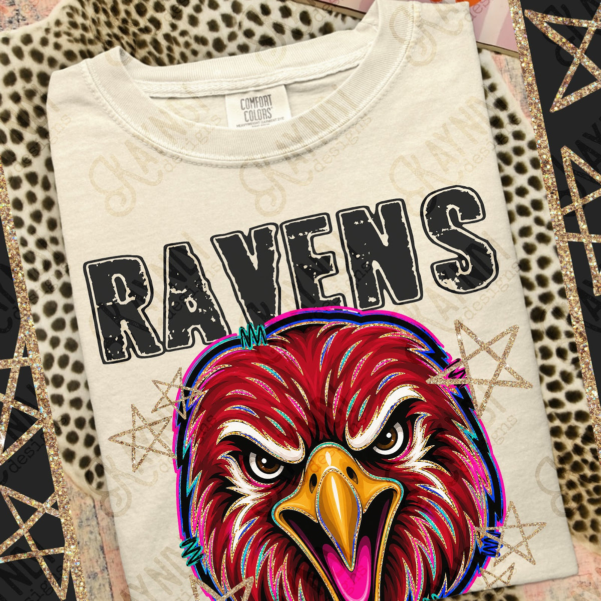 Grunge Varsity Ravens 2 Top