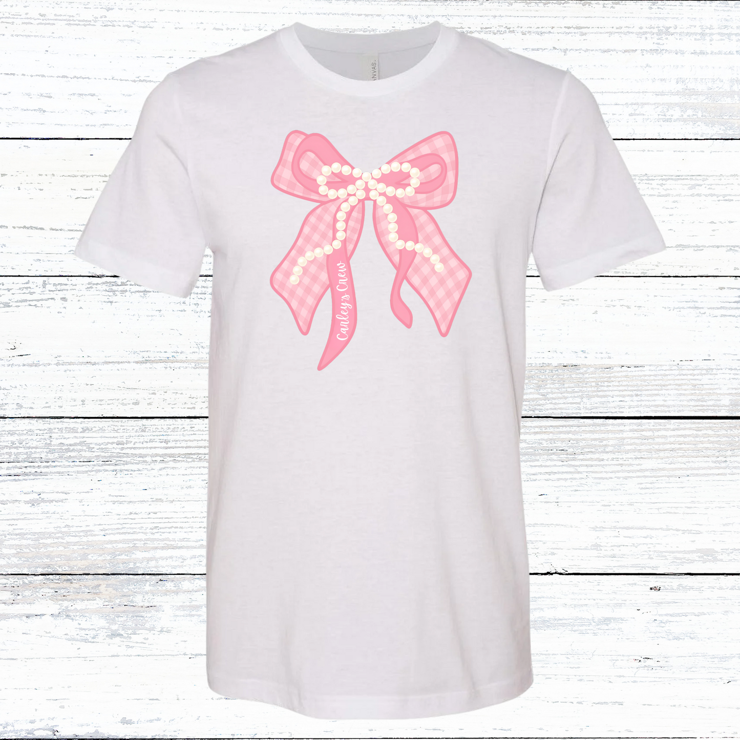Carley's Crew Bella Canvas Shirt- White or Pink