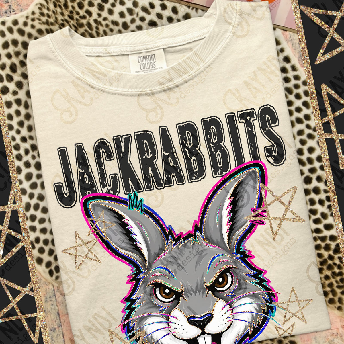 Grunge Varsity Jackrabbits Top