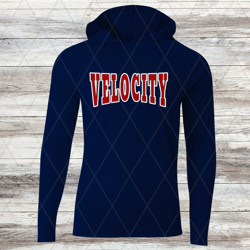 Velocity Design B- Thin Dri Fit w/ Hoods- Short and Long Sleeve