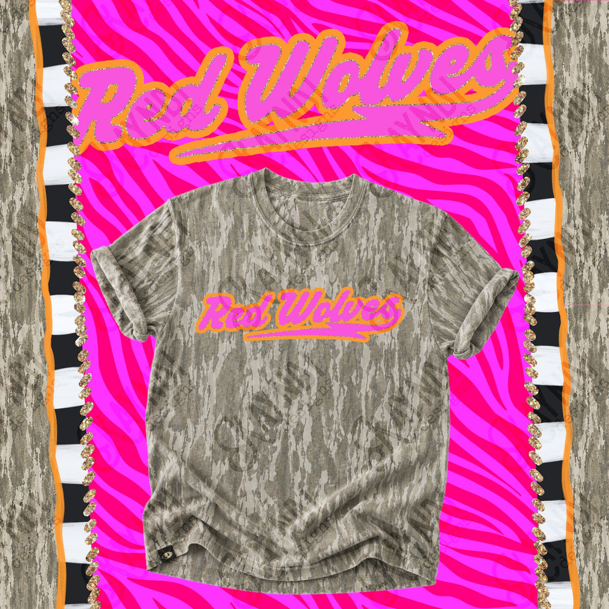 Prism Script Red Wolves Top