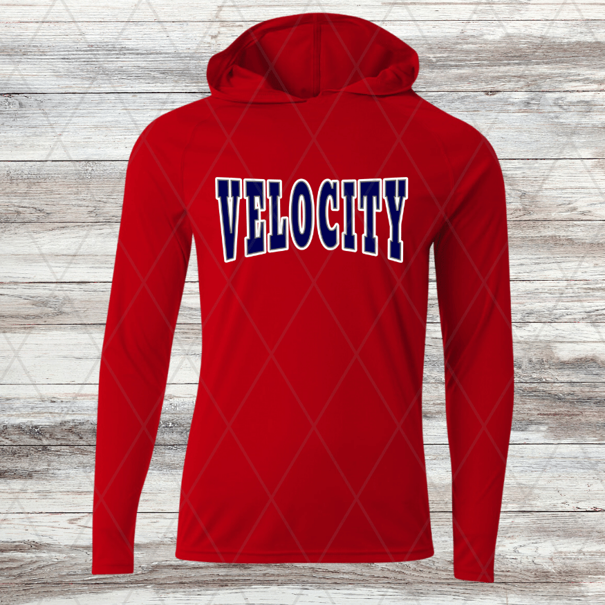 Velocity Design B- Thin Dri Fit w/ Hoods- Short and Long Sleeve