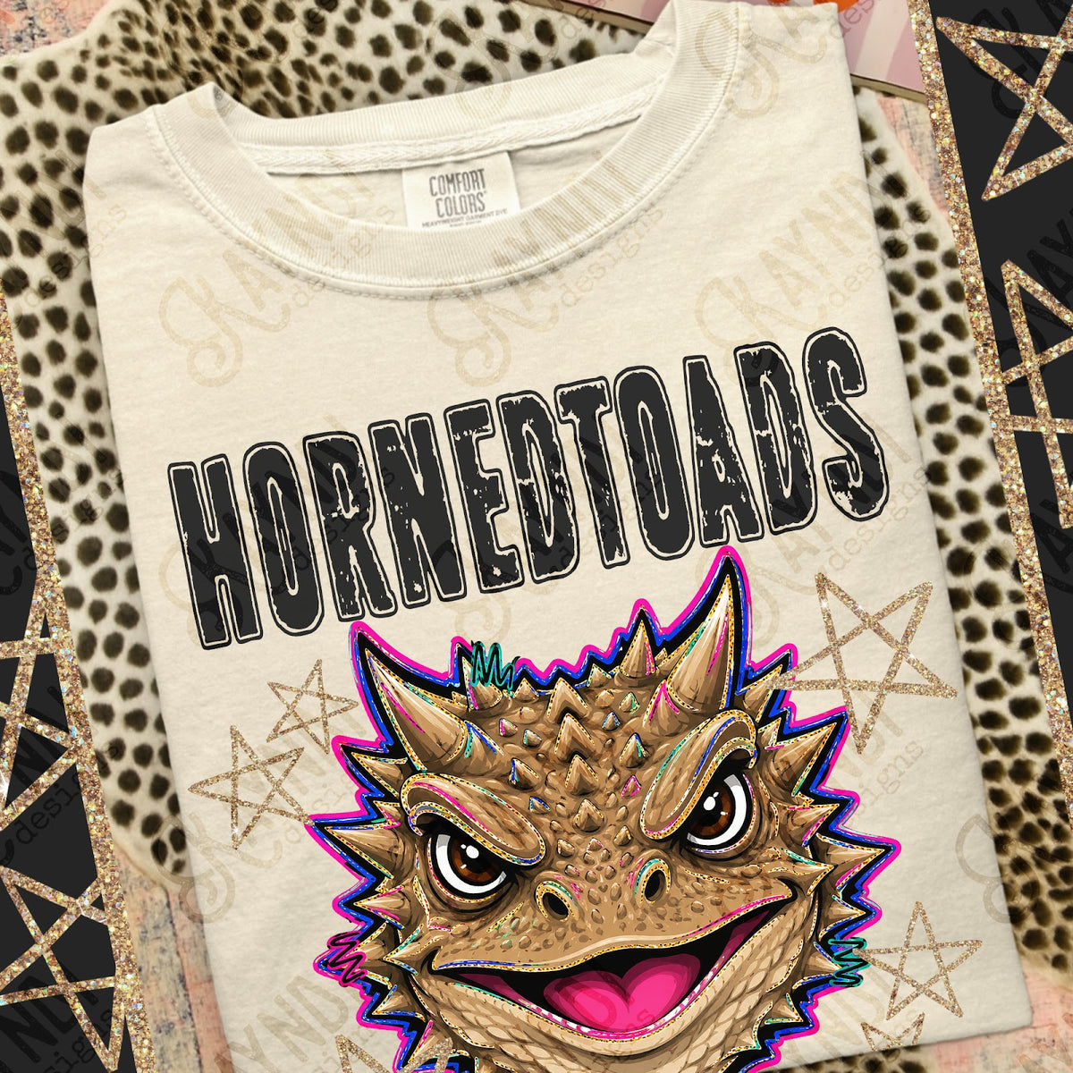 Grunge Varsity Horned Toads Top