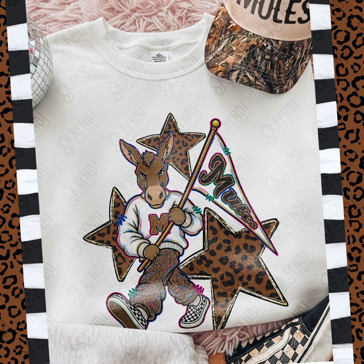 Leopard Sweats Mules Top