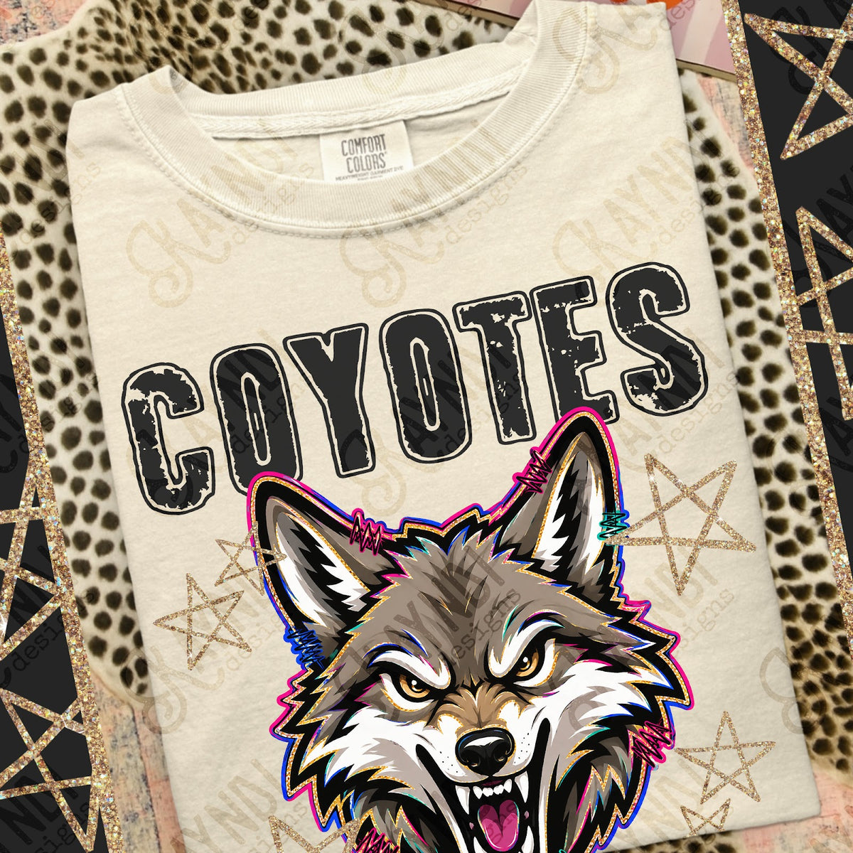 Grunge Varsity Coyotes Top