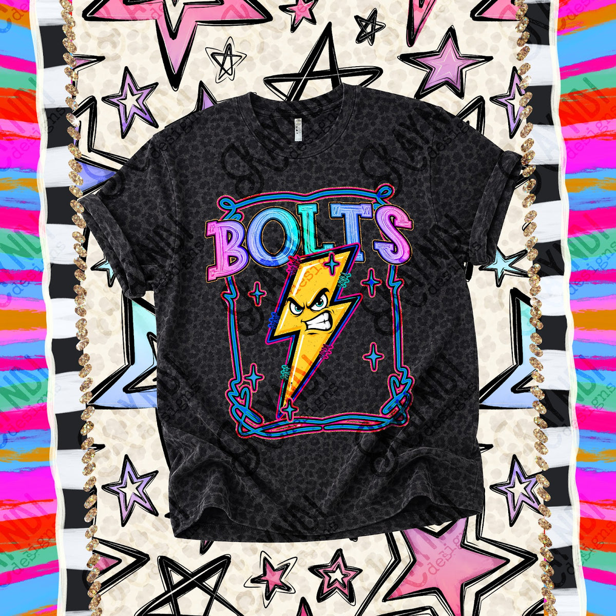 Retro Pop Bolts Top