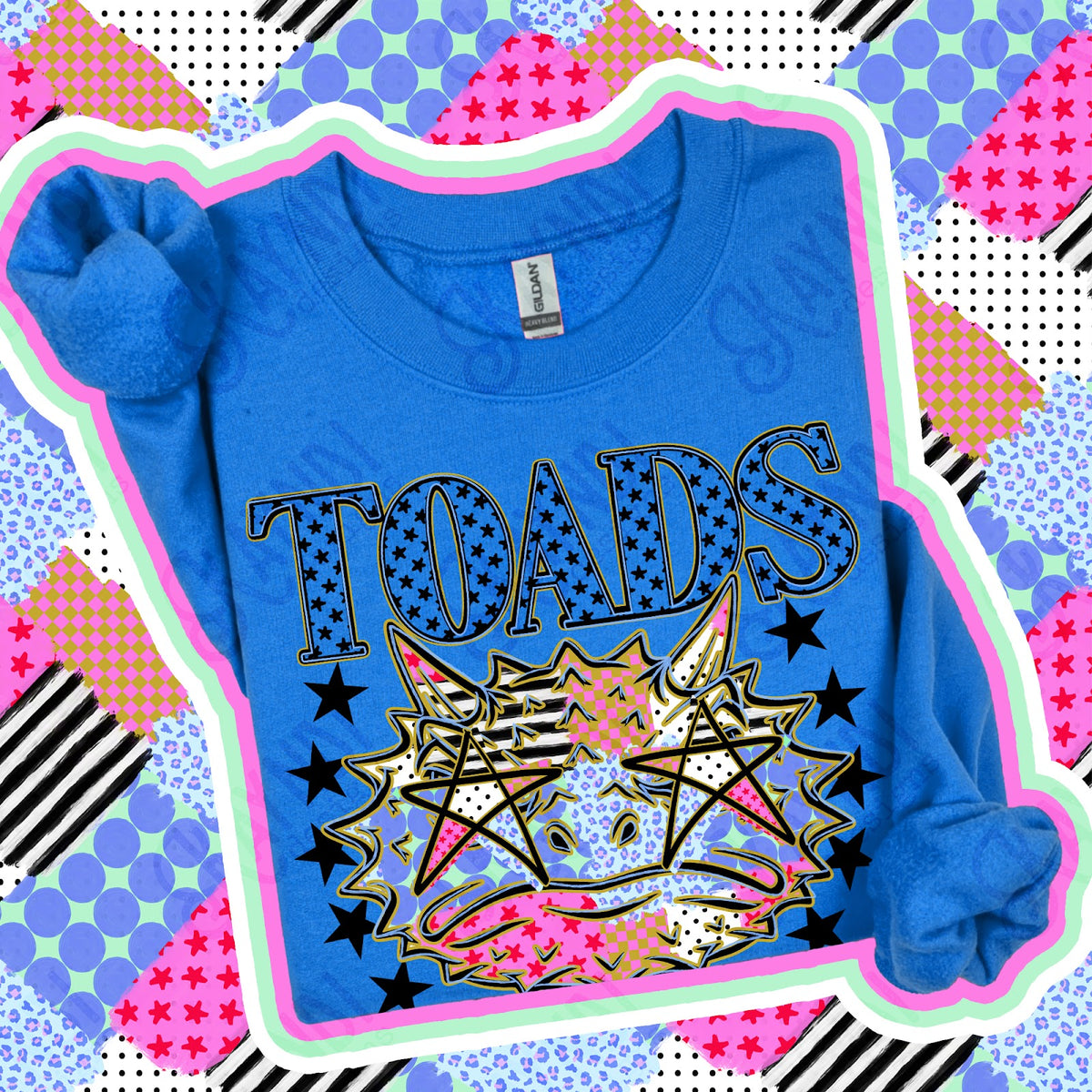 Patchwork Varisty Stars Toads Top