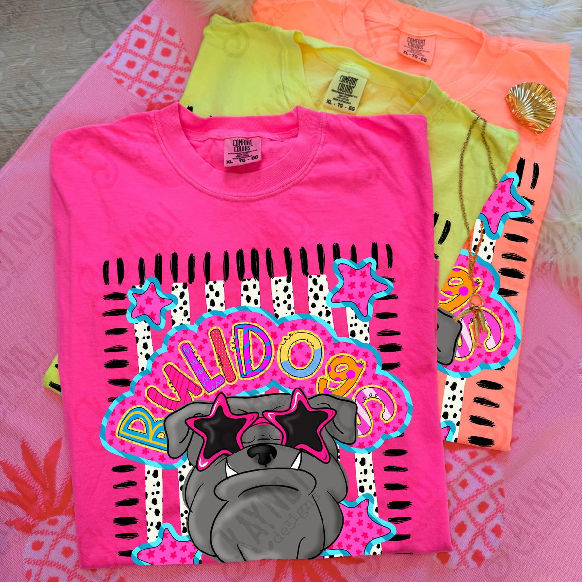 Doodle Star Sunglasses Bulldogs Top