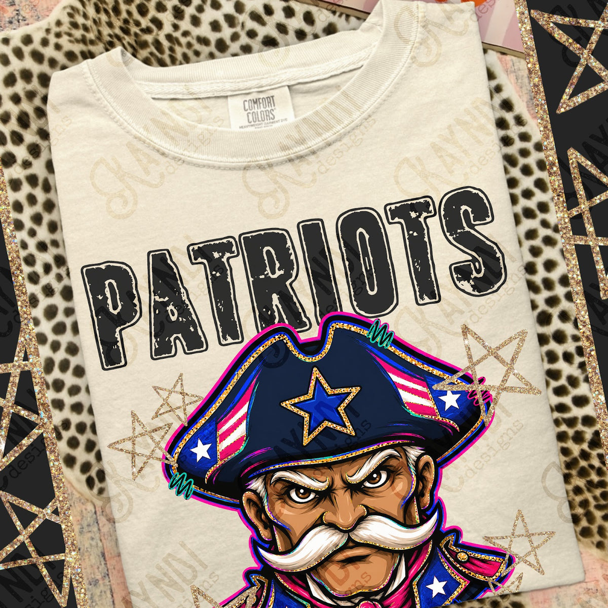 Grunge Varsity Patriots Top