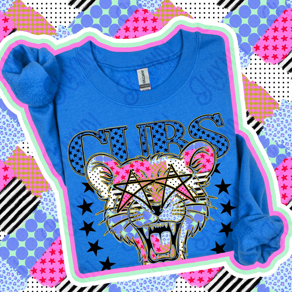 Patchwork Varisty Stars Cubs 2 Top