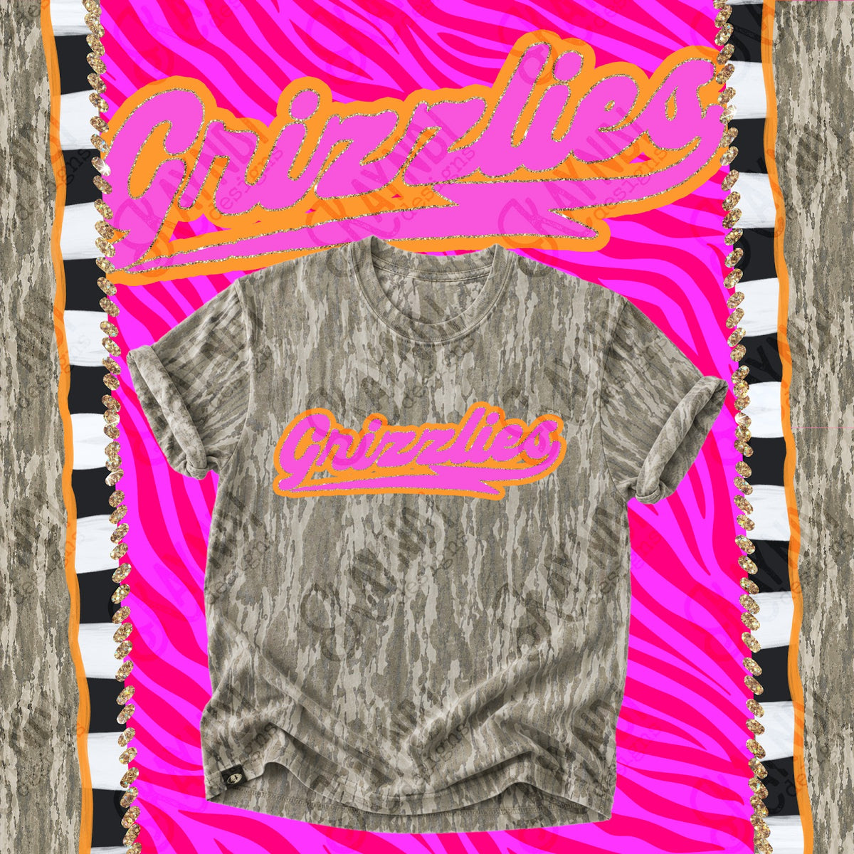 Prism Script Grizzlies Top