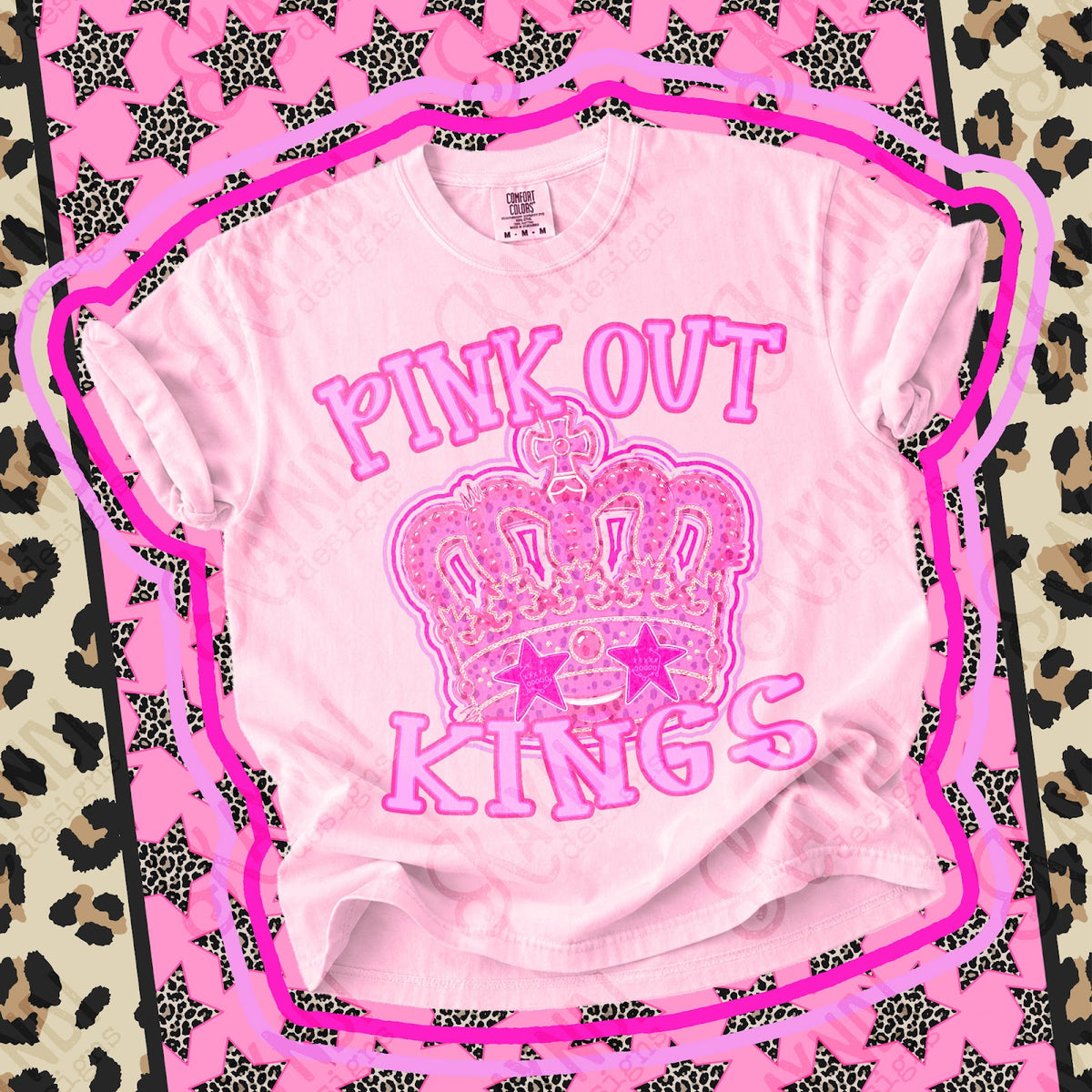 Pink Out Kings Top design mockup