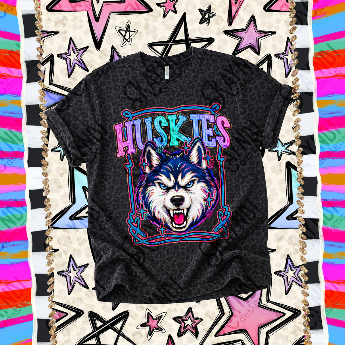 Retro Pop Huskies Top