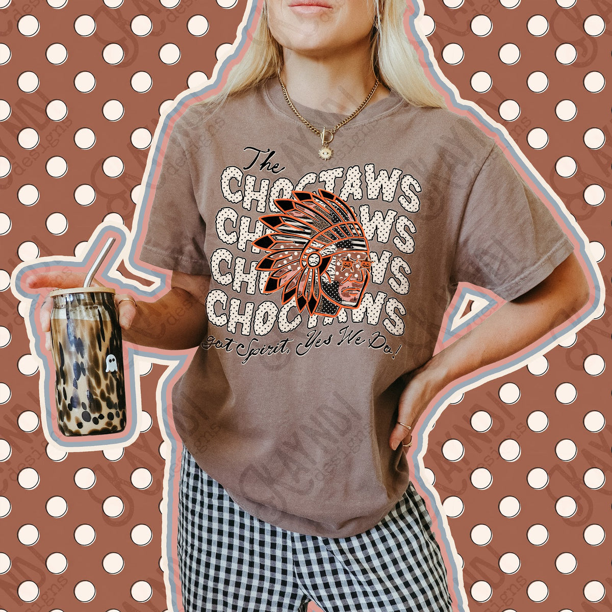 Patchwork Pumpkin Spirit Choctaws Top