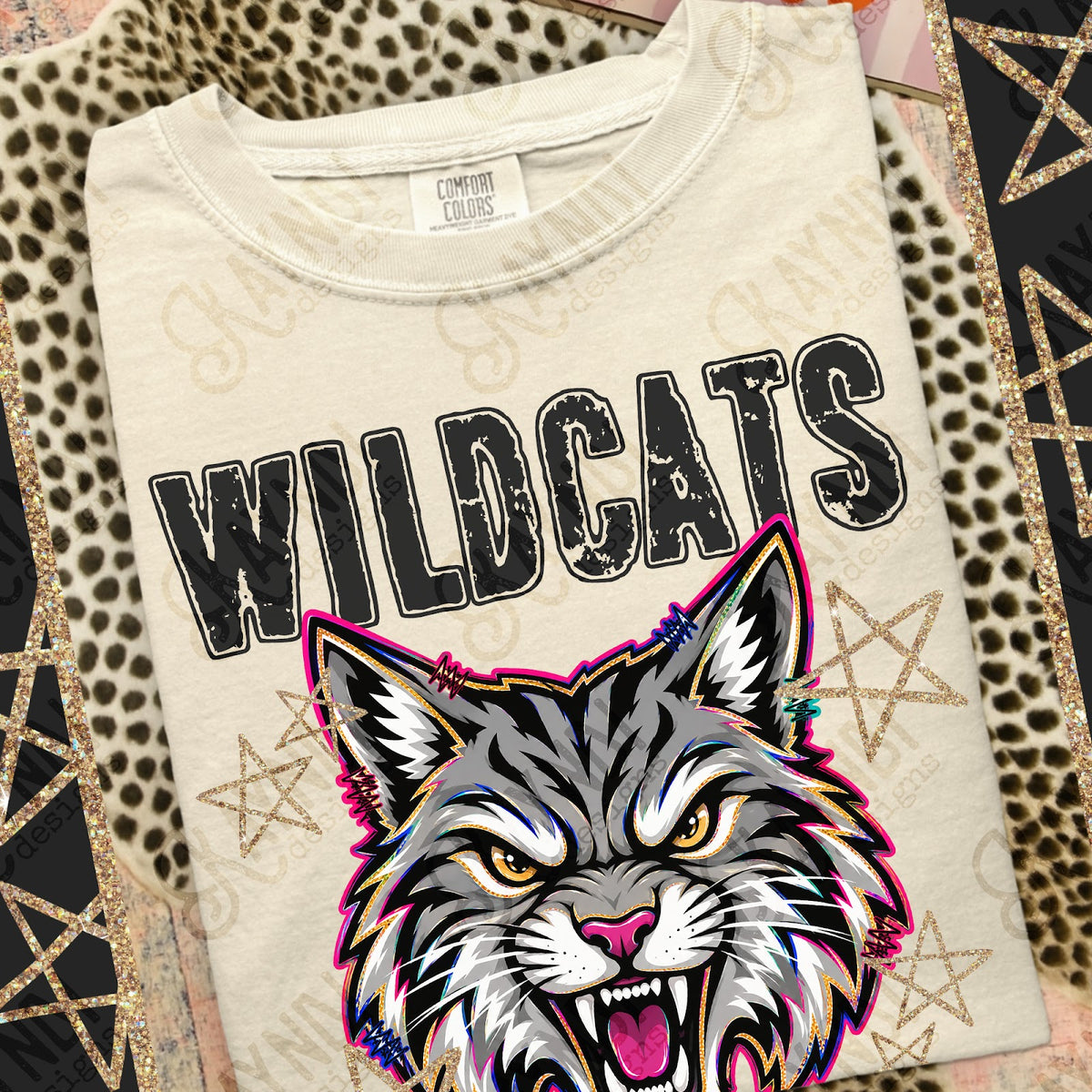Grunge Varsity Wildcats 2 Top