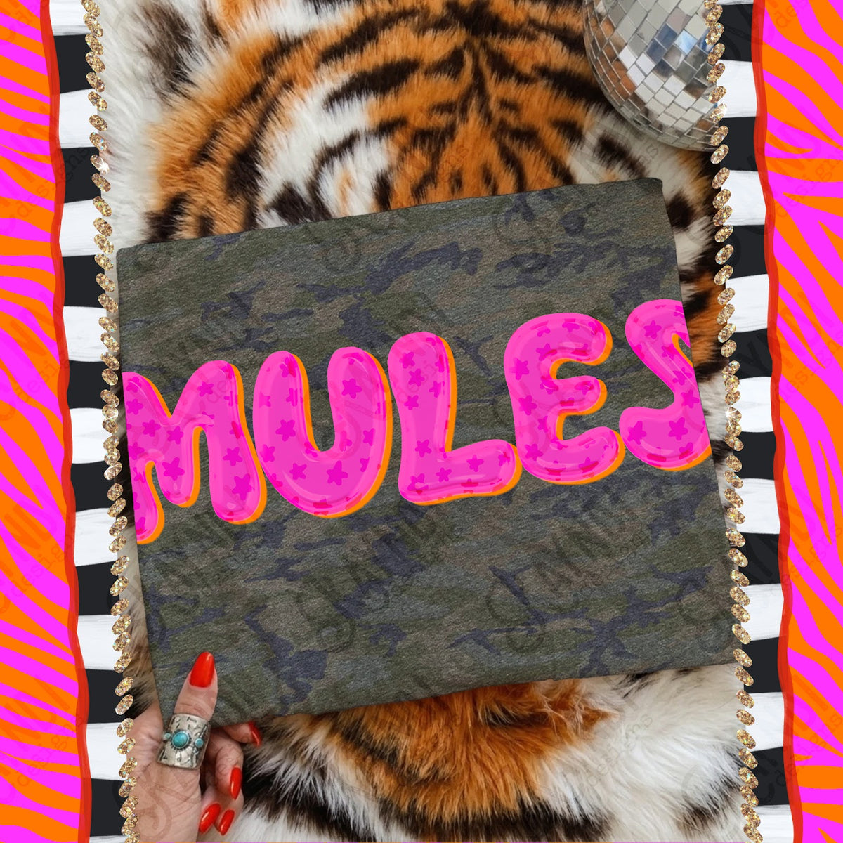 Bubble Stars Mules Top