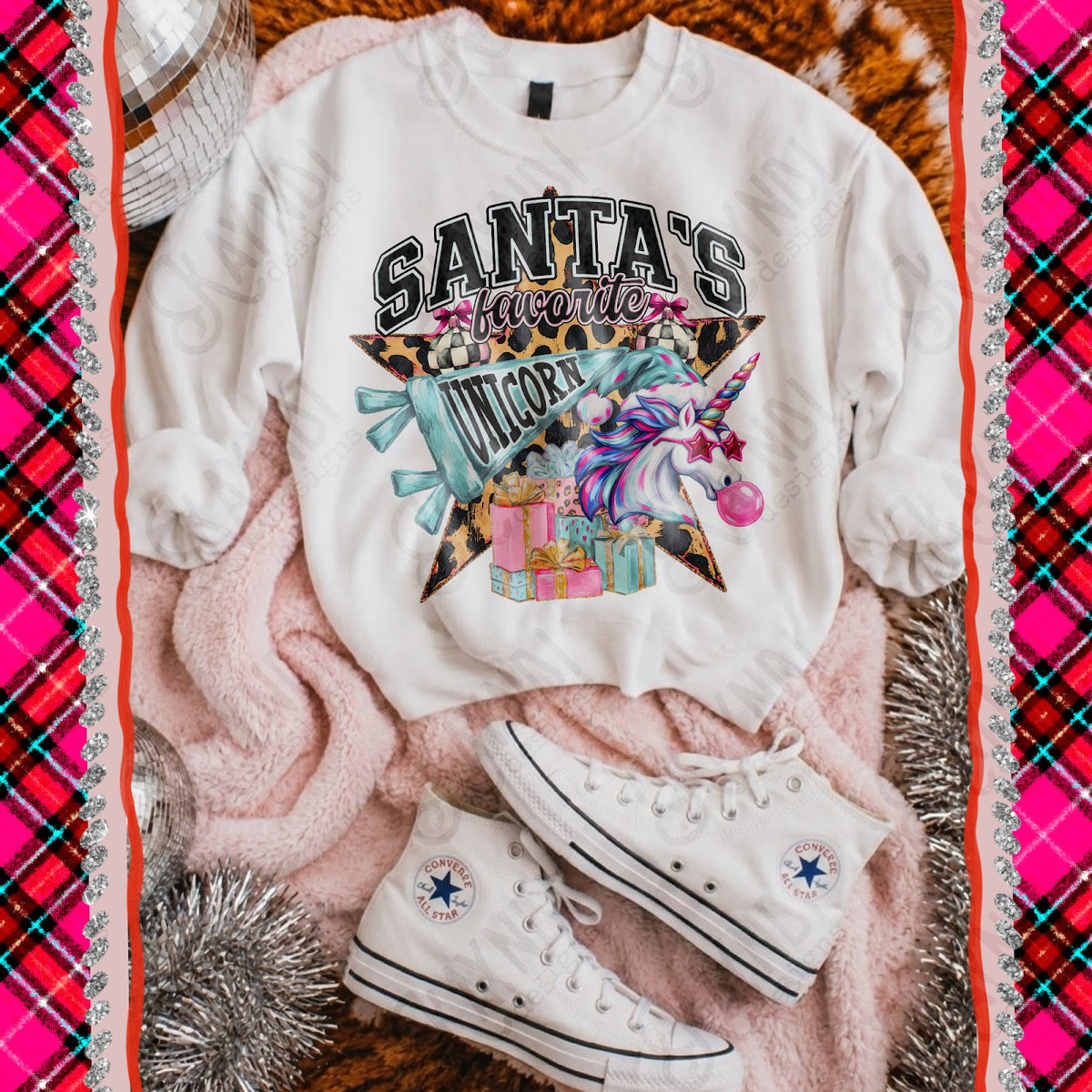 Santas Favorite Unicorns Top