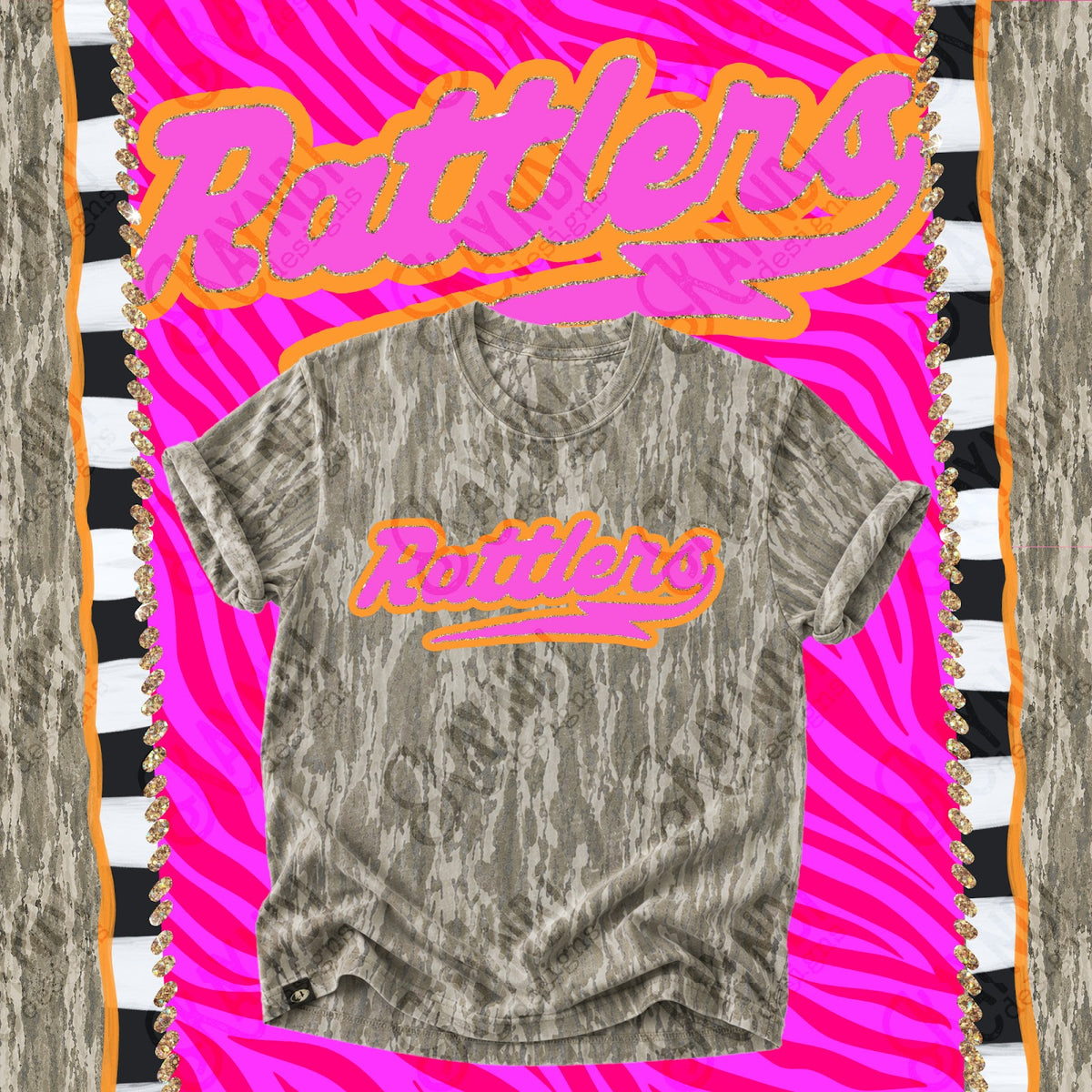 Prism Script Rattlers Top