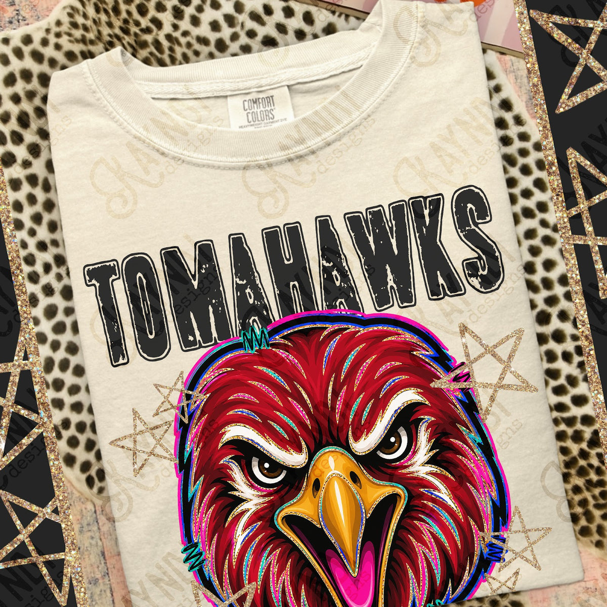 Grunge Varsity Tomahawks 2 Top