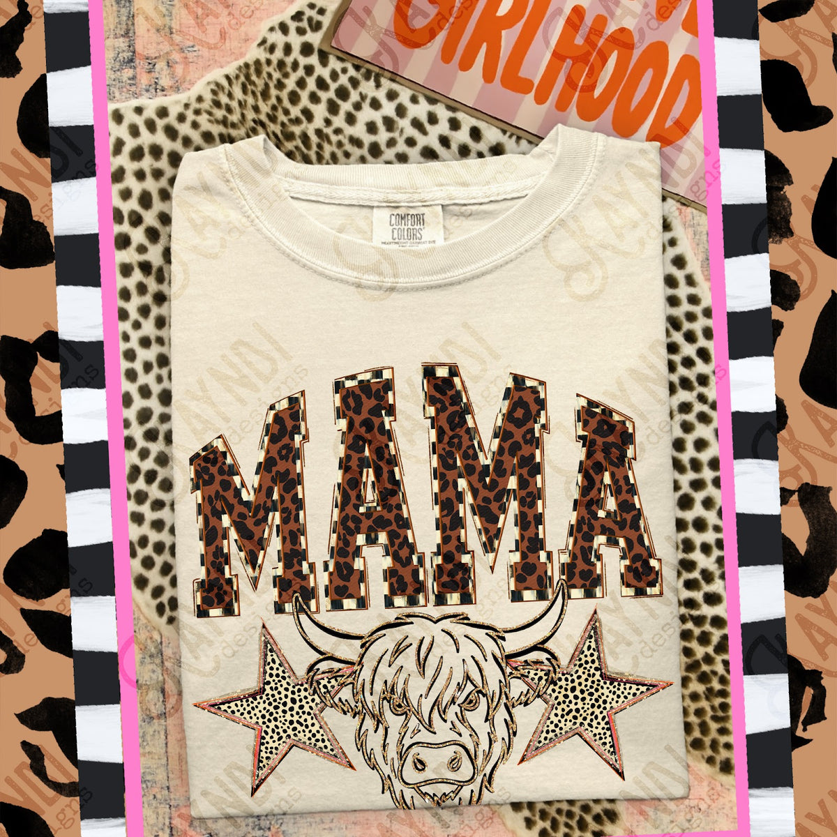 MAMA Highlanders Top design mockup