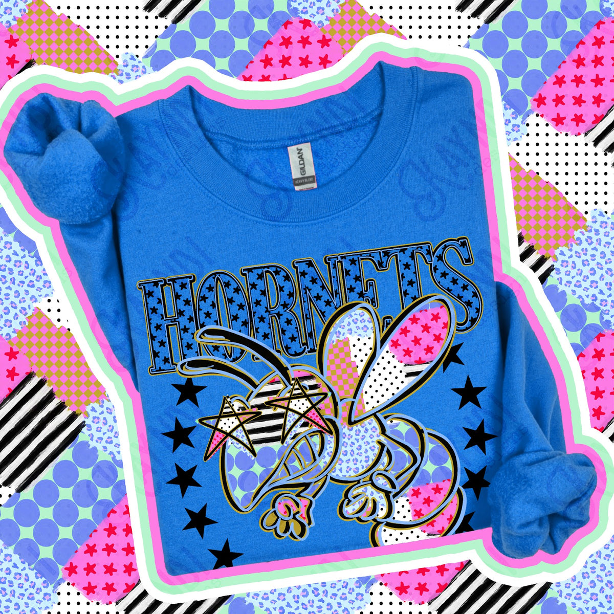 Patchwork Varisty Stars Hornets Top