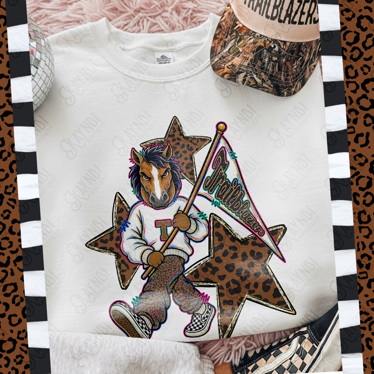 Leopard Sweats Trailblazers 4 Top