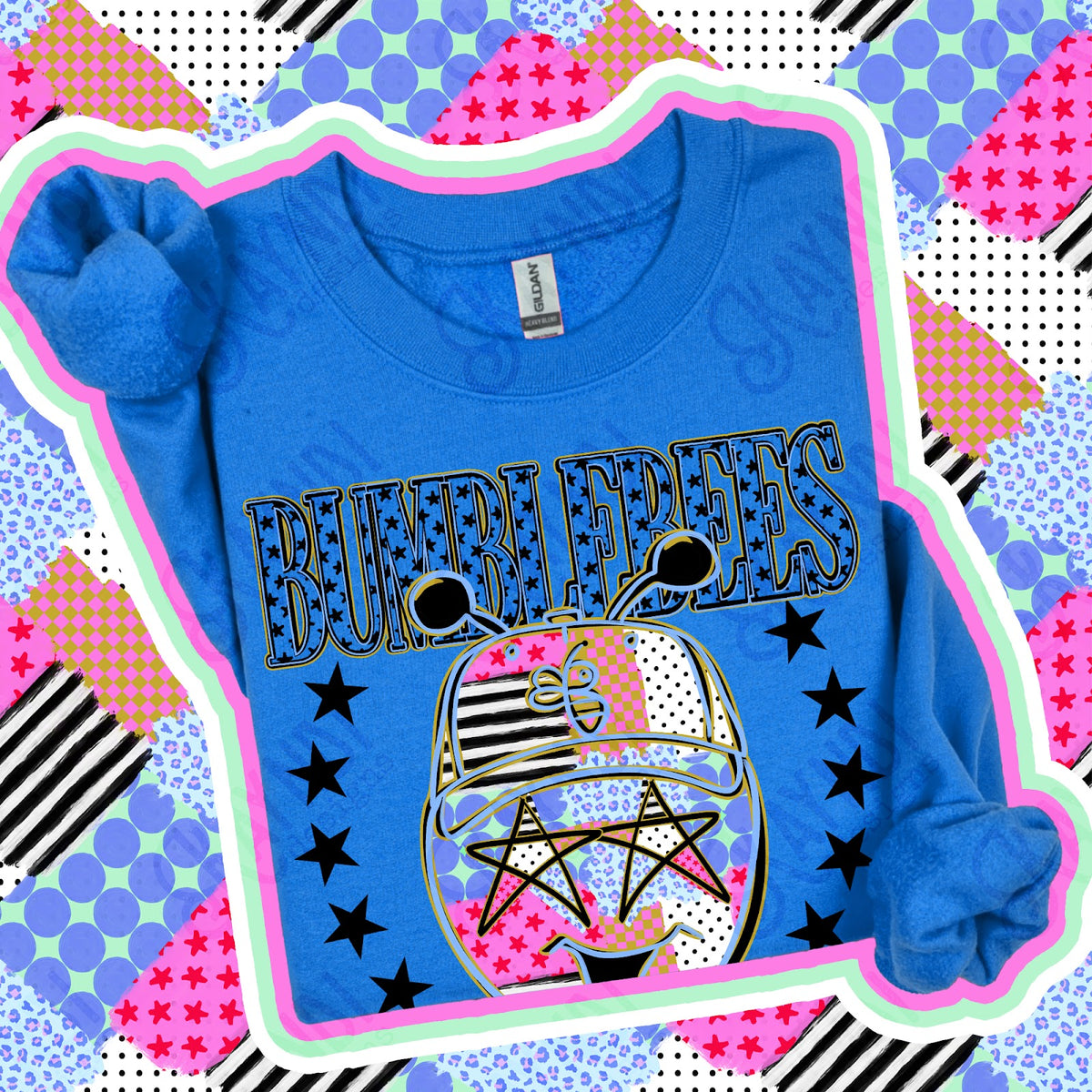 Patchwork Varisty Stars Bumblebees 2 Top