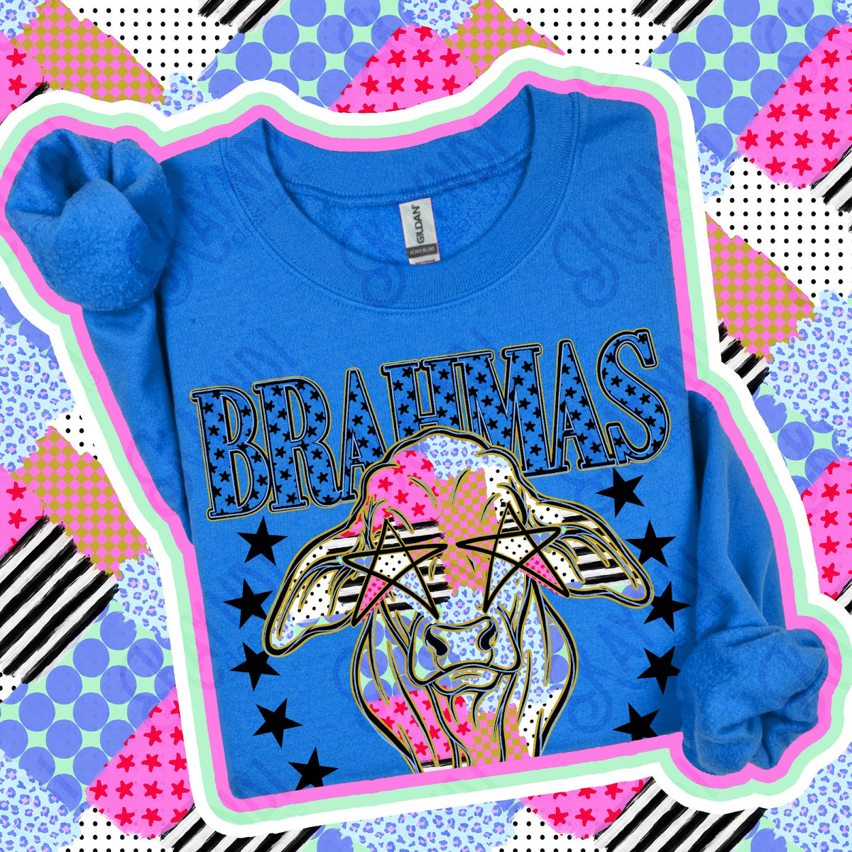 Patchwork Varisty Stars Brahmas Top