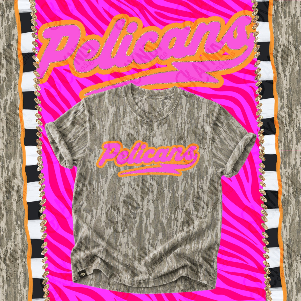 Prism Script Pelicans Top