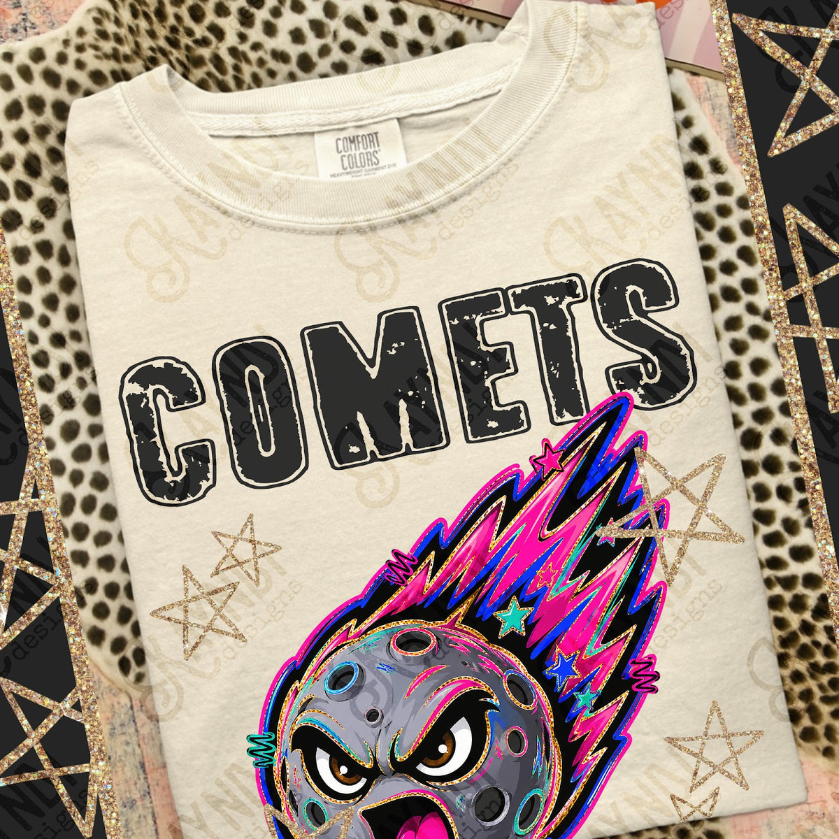 Grunge Varsity Comets Top