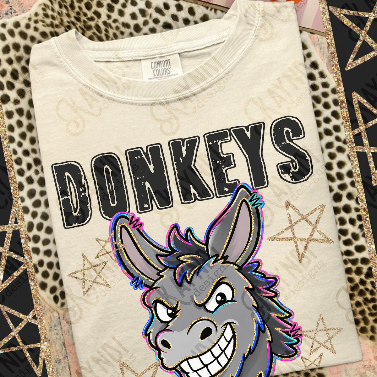 Grunge Varsity Donkeys Top