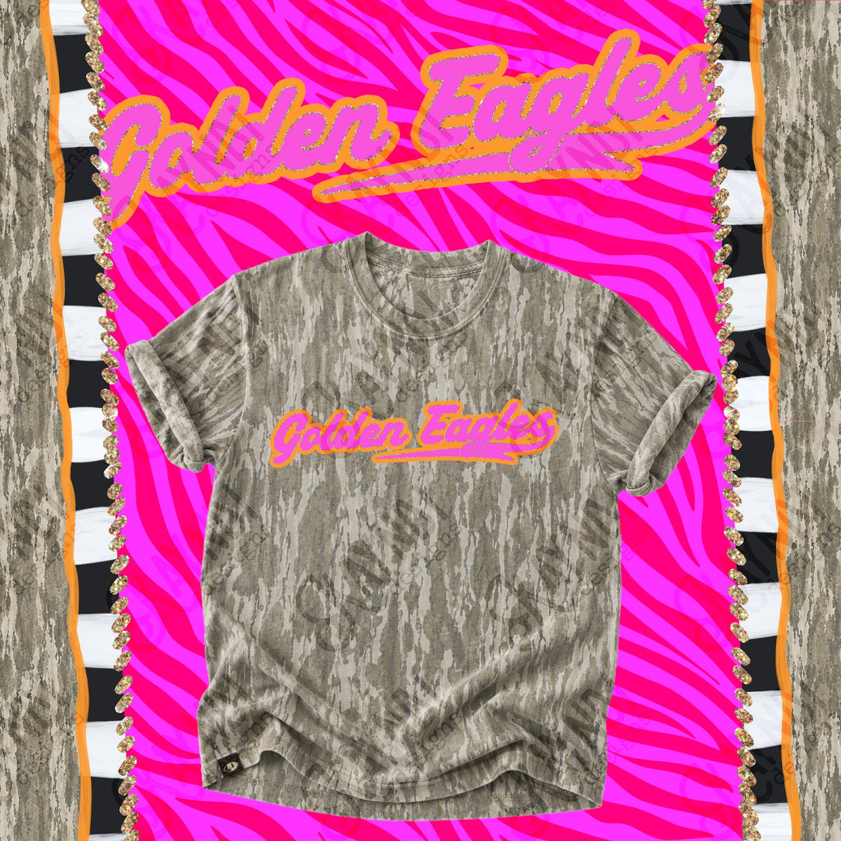 Prism Script Golden Eagles Top