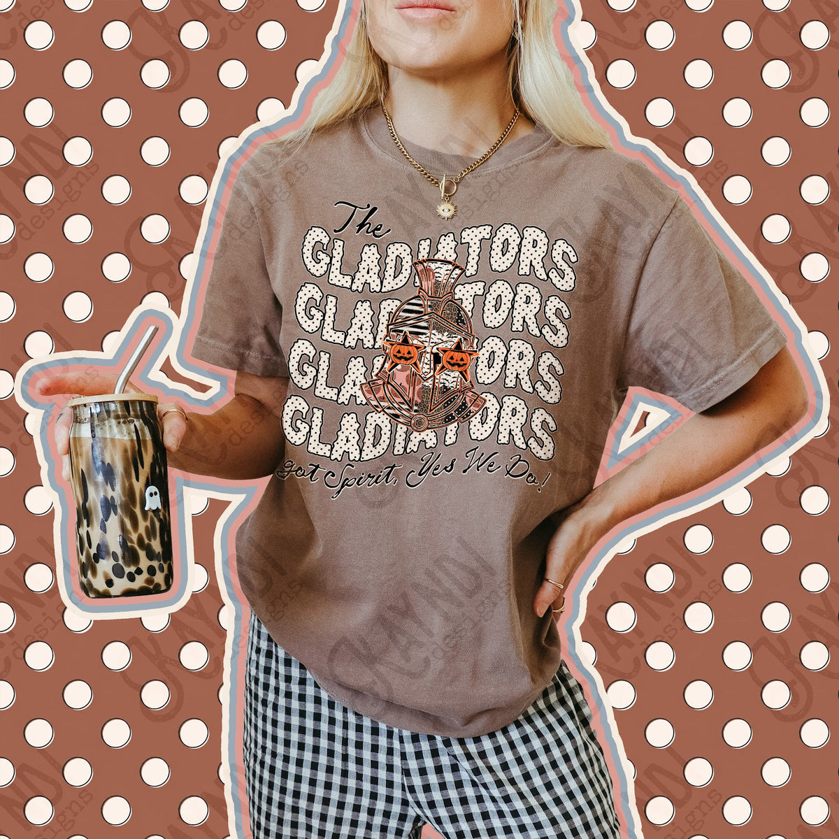 Patchwork Pumpkin Spirit Gladiators Top
