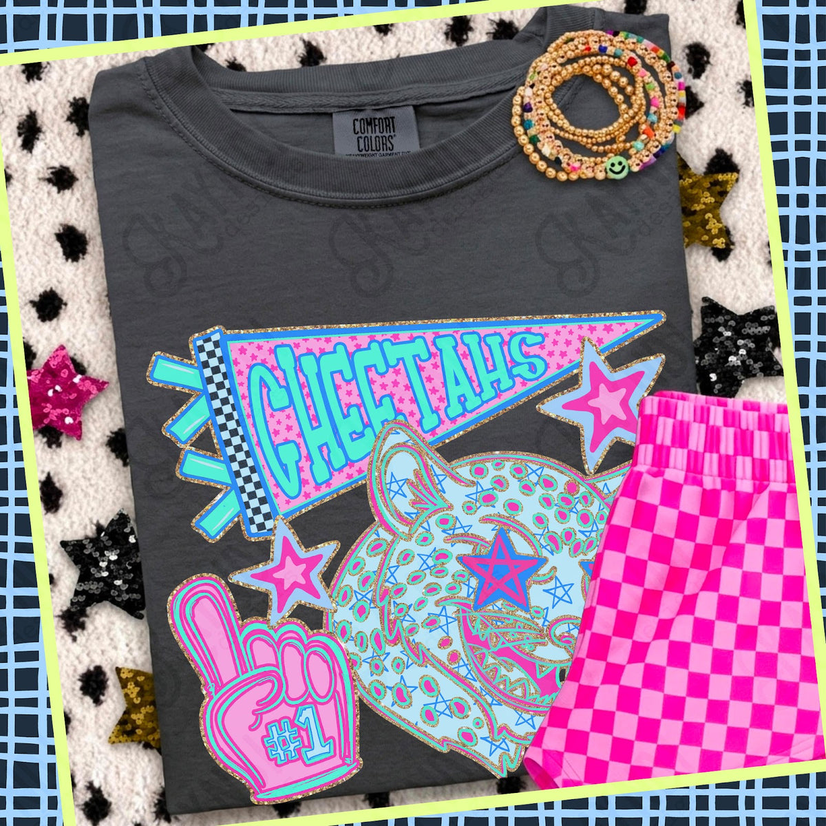 Doodle Star Mascots Cheetahs Top
