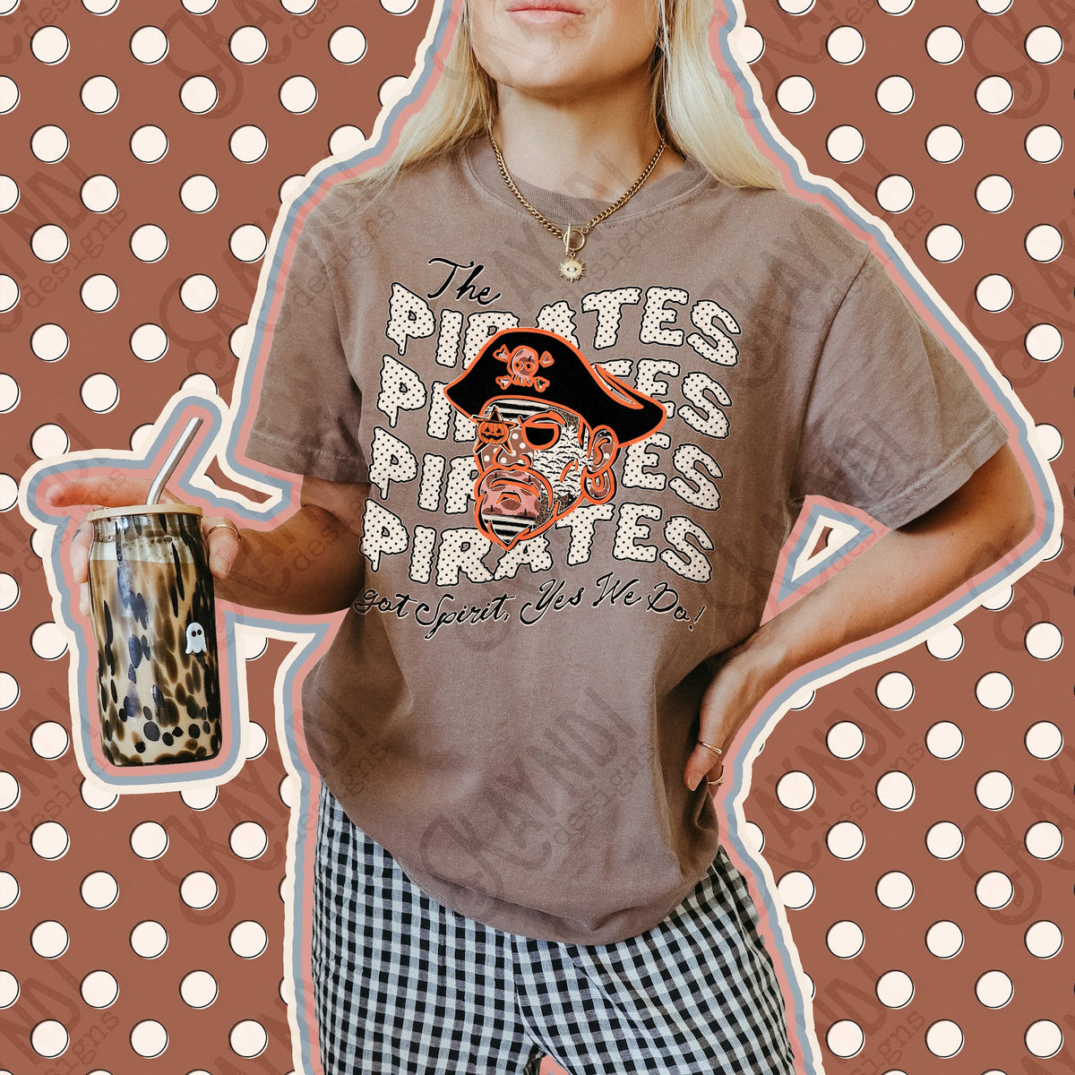 Patchwork Pumpkin Spirit Pirates Top