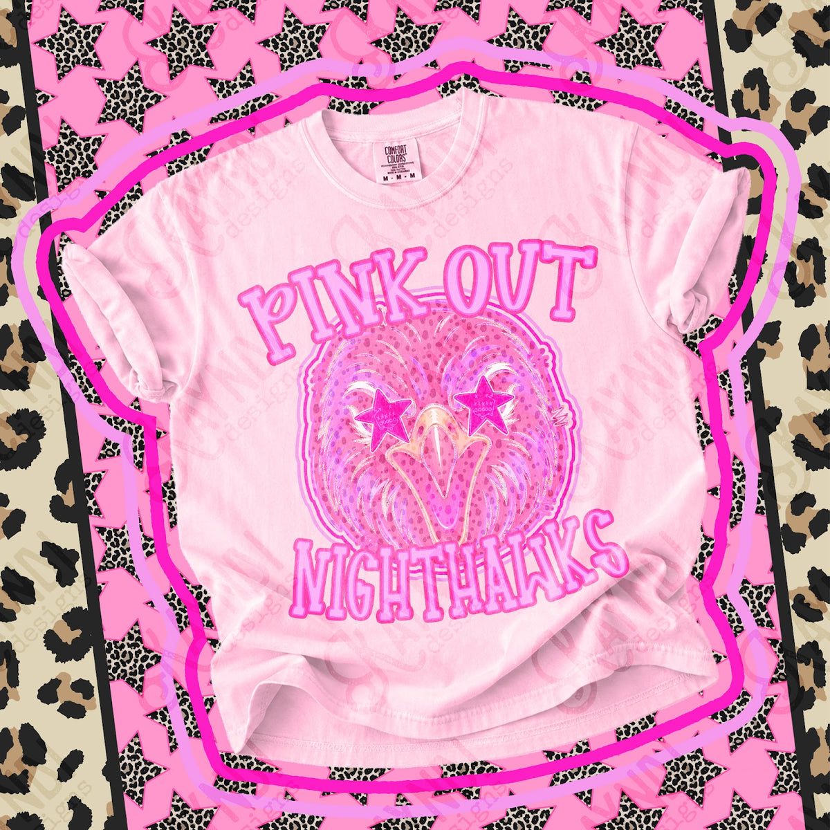 Pink Out Nighthawks 4 Top design mockup